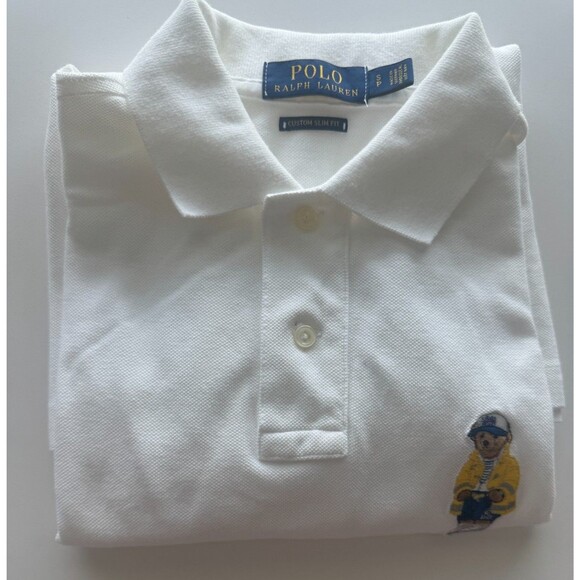 Polo Ralph Lauren Teddy Bear Shirt S/S Men Small Slim Fit White Streetwear Bear - Picture 12 of 13